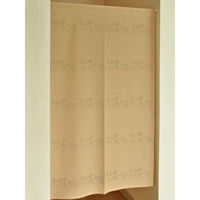 加栄レース のれん ハリネズミ柄 85×150cm 防炎 日本製 ベージュ 469338 1個（直送品）