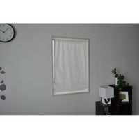 加栄レース レースカーテン 小窓 UVカット 70×90cm 省エネ ホワイト ストライプ 469387 1個（直送品）