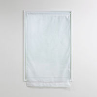 加栄レース レースカーテン 小窓 ストライプ柄 70×90cm UVカット ミラーレース 469415 1個（直送品）