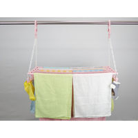 サワフジ バスタオルハンガー5枚掛け ピンチ10個付 490192 1個（直送品）