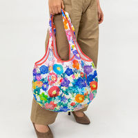 美研繊維 エコバッグ 撥水エコバッグ 綿100% 丸型 七彩 458816 1個（直送品）