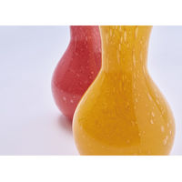 ホワイエ 花瓶 DGガラスアクビー ガラス 直径10×高さ16.5cm イエロー 427294 1個（直送品）