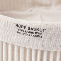 ロープ収納ボックス ラウンド(L) アイボリー LAKOLE/ラコレ