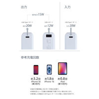 モバイルバッテリー 10000mAh USB-C/USB-A 両面挿し しろちゃん DE-C78L-10000WF エレコム 1個（直送品）