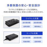オウルテック 準固体電池10000mAhPD20WUSB-Cワイヤレスモバイルバッテリー OEC-LPB10025MG-WH 1個（直送品）