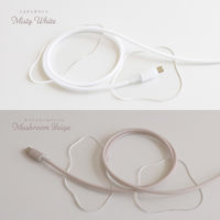 オウルテック シースルー素材 USB-C to シリコンケーブル ミニョン OWL-CBS1MINCC12-WH 1個（直送品）