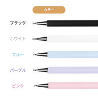 オウルテック マグネットキャップタイプ 導電繊維/透明ディスク 2WAYタッチペン OWL-TPSE14-PU 1個（直送品）