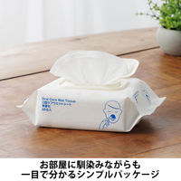 口腔ケアウエットシート 無香料 ノンアルコール ふた付 厚手 80枚入 1ケース（12個入）歯みがきティッシュ ポップアップ 介護 オリジナル