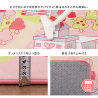 萩原 女の子が遊べる可愛いラグ プリンセスタウン2 190cm×190cm 240626400 1枚