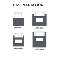 萩原 カラーが選べるふっくら抜染ラグ ノーマ 1850×1850mm ネイビー 240629721 1枚（直送品）