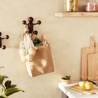 アントレックス Umbra ウッディ ウォールフック 幅170×奥行100×高さ140mm ブラック/ウォルナット 1個（直送品）