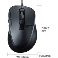 サンワサプライ 有線Type-CブルーLEDマウス(5ボタン・ブラック・静音タイプ) MA-BLC156BK 1個（直送品）