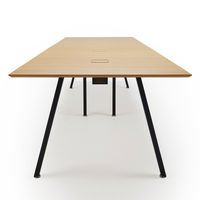 プラス ダイニングワークテーブルライト 幅3600×奥行1000×高さ720mm オーク天板 1台（6梱包） ミーティングテーブル