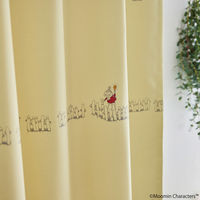 SUMINOE MOOMIN カーテン ニョロニョロボーダー A1043 幅1000×丈1780mm イエロー 1枚（直送品）