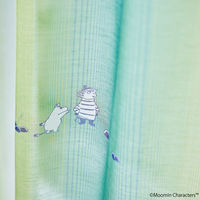 SUMINOE MOOMIN カーテン オーロラボイル A1047 幅1000×丈1760mm ブルーグリーン 1枚（直送品）