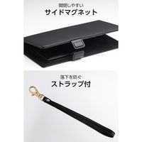 スマホケース 手帳型 多機種スマホ対応 マルチケース 自己吸着シート カード収納 ブラック P-07PLFY4BK エレコム 1個（直送品）