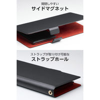 スマホケース 手帳型 多機種スマホ対応 マルチケース 自己吸着シート 薄型 軽量 ブラック P-07PLFUBK エレコム 1個（直送品）