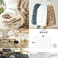 ディーエーピーネットワーク とろふわ もこもこ毛布 両面フランネル ふわとろブランケット ネイビー bon036-nv 1枚（直送品）