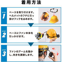 ディーエーピーネットワーク ヘルメット専用ダブルファン ヘルメットファン monowa054_BK 1S(1S)（直送品）