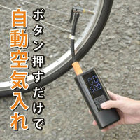 ディーエーピーネットワーク LEDライト付 電動エアーポンプ 車 自転車 ボール対応 monowa069_BK 1S(1S)（直送品）