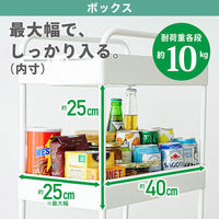 ディーエーピーネットワーク 幅18.5~27cm調整 ワイドチェンジストッカー(3段)ホワイト monowa080-wh 1台（直送品）