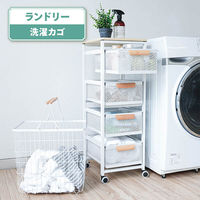 ディーエーピーネットワーク 木目スライドストッカー キャスター&吸盤脚付き ホワイト monowa084-wh 1台（直送品）