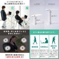 ディーエーピーネットワーク ガス圧 昇降デスク 幅100cm 無段階調整 ホワイト monowa085-wh 1台（直送品）