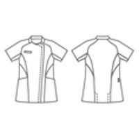 住商モンブラン ナースジャケット 半袖 白/ネイビー 7L MN357-19 1枚（直送品）