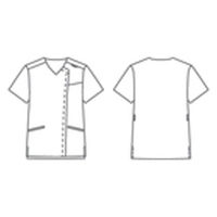 住商モンブラン スクラブ 兼用 半袖 インディゴブルー×チャコールブラック ML UM503-IBBK 1枚（直送品）