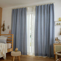 スミノエ コルネ セミオーダー カーテン ヘリングル 2300×1650mm ブルー １セット(2枚入)（直送品）
