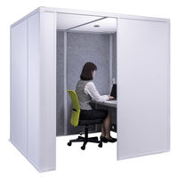 リス REMUTE（リミュート） 吸音ブース ワイド 幅1960×奥行1510×高さ1900ｍｍ ホワイト 1台（取寄品）