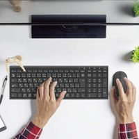 キーボード+マウスセット ワイヤレス（無線2.4G） 静音 超薄型 JIS配列 IC-BK22Combo ブラック iClever
