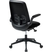 サンワサプライ オフィスチェア SNC-T161BK 1個 肘跳ね上げ式 座面/高反発モールドウレタン 背もたれランバーサポート ウレタンキャスター（直送品）