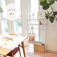 タマリビング カジュアリー コンソールテーブル カジュアリー 幅600×奥行185×高さ1040mm ホワイト/ホワイトアッシュ 1台（直送品）