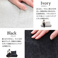 【軒先渡し】B.Bファニシング 2人掛けソファ Camellia 幅1240mm ブラック 1台（直送品）