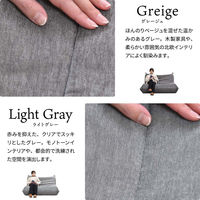 【軒先渡し】B.Bファニシング 2人掛けソファ Camellia 幅1240mm グレージュ 1台（直送品）