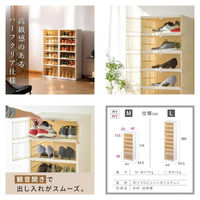 大河商事 シューズボックス クリア Lサイズ 9段 折り畳み式 monowa061_L 1台（直送品）