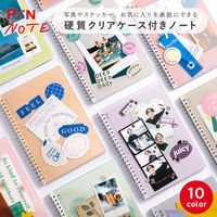 いろは出版 PiN リングノート A5 3mm方眼 硬質クリアケース付き レッド GPN-07 1セット(2冊)（直送品）