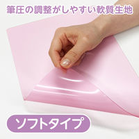 共栄プラスチック 軟質 下敷き 透明カラーのしっかりシタ字キ A4 さくらんぼ TCS-A4-CH 1セット(1枚×2)（直送品）