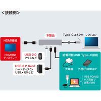 サンワサプライ HDMIポート付 USB Type-Cハブ USB-3TCH37GM 1個（直送品）