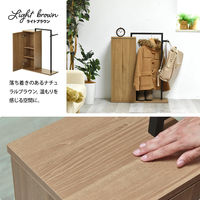 【軒先渡し】B.Bファニシング Noxia 収納付きハンガーラック 幅700×奥行265×高さ850mm ライトブラウン 1台（直送品）
