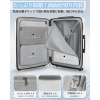 スーツケース 拡張機能・HINOMOTO超静音キャスター【NT-XB0502】 NT-XB0502 オートミールグレー L 1台（直送品）