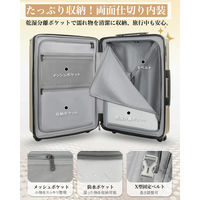 スーツケース 拡張機能・HINOMOTO超静音キャスター【NT-XB0502】 NT-XB0502 シャンパンゴールド S 1台（直送品）