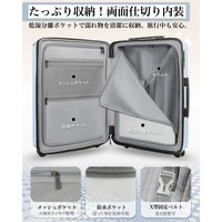 New Trip スーツケース 拡張機能・HINOMOTO超静音キャスター【NT-XB0502】 NT-XB0502 ヘイズブルー M 1台（直送品）