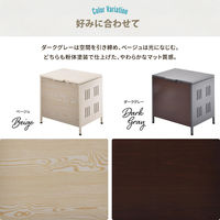 【軒先渡し】B.Bファニシング 屋外ゴミ収納庫 Lucre Sサイズ 幅640×奥行475×高さ615mm 110L ダークグレー 1台（直送品）