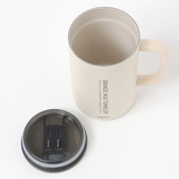 保温保冷 ステンレスBIGセラミックマグ 580ml アイボリー LAKOLE/ラコレ