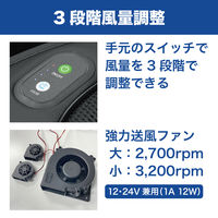 BONFORM 送風クッション エアーブロー12V ダブル 520×1100mm ブラック 5453-07BK 1個（直送品）