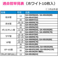 カクダイ ゴムプレート 60×16 ホワイト GA-KB094 1個（直送品）