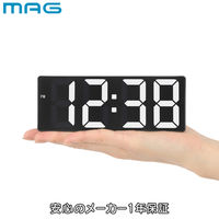 ノア精密 置き時計 フラットアワー デジタル時計 LED MAG 482115 1個（直送品）