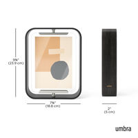 アントレックス Umbra フォトフレーム ベルウッドデスクフレーム 18.8×23.9cm 木製 ガラス ブラック 482881 1個（直送品）